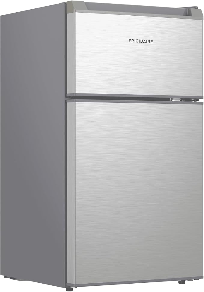 3.1 cu. ft. 2-Door Retro Mini Refrigerator in Stainless Steel