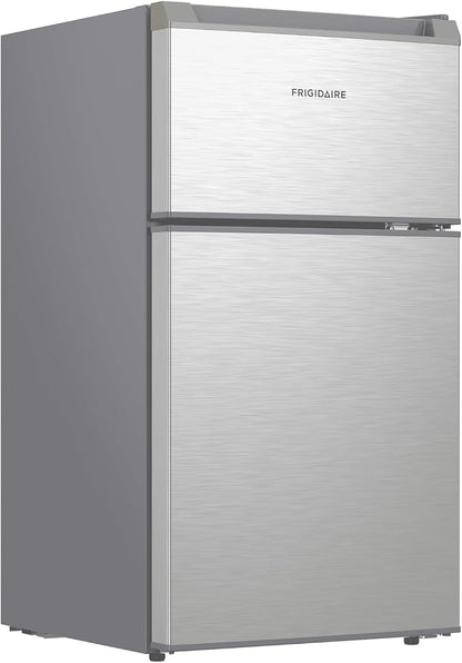 3.1 cu. ft. 2-Door Retro Mini Refrigerator in Stainless Steel