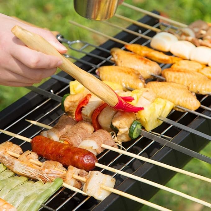 Portable Charcoal Grill for Camping BBQ, Outdoor Barbecue Grill with Thick Large Rack, Foldable Charcoal Grills for Backpacking Picnic Party, Easy Clean BBQ Grill,A-1