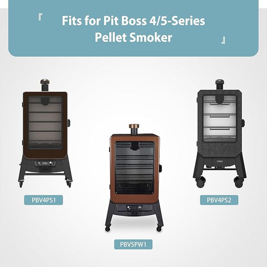 SHINESTAR Upgraded 73550 Vertical Pellet Smoker Cover for Pit Boss 4/5-Series, PBV4PS1, PBV5PW1, PBV4PS2, Sturdy & Waterproof, Special Zipper Design, Black
