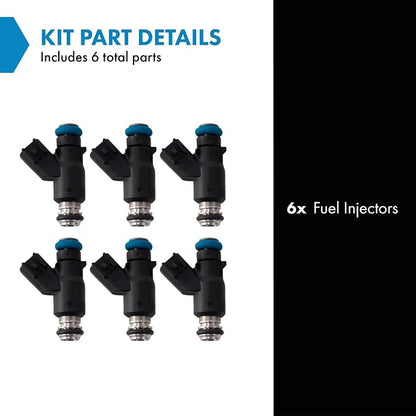 TRQ Fuel Injector Set | For 2009-2011 Buick Lucerne 2007 Terraza 2006-2011 Chevrolet Impala 2010 Malibu 2008 Uplander Pontiac G6 Saturn Relay