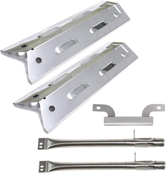 Grill Replacement Parts for Brinkman 810-4220-S, Stainless Steel Grill Pipe Burner, Heat Plate Tent Shield, Carryover Tube for Brinkmann 810-4220-S Grill, Brinkmann Grill Replacement Parts 810-4220-S