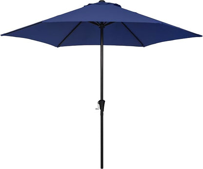 Sunnyglade 9FT Outdoor Patio Umbrella, Market & Table Umbrella with 6 Sturdy Ribs and Crank System, Fade-resistant & Waterproof for Garden Backyard Poolside Deck