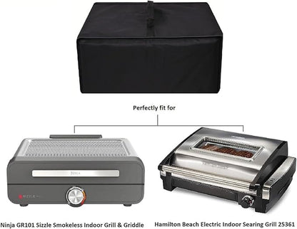 AF-WAN Heavy Duty Waterproof Indoor Grill Dust Cover for Ninja GR101 Sizzle Smokeless Indoor Grill & Griddle/Hamilton Beach Electric Indoor Searing Grill-25361, Black
