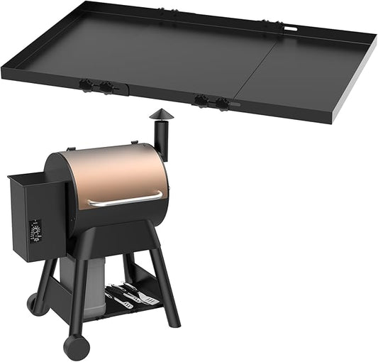 Universal 25.1"-28.3" Grill Storage Shelf for Traeger Pro 22 and 575 Series, Grill Accessories for Traeger Pellet Grill to Provide More Storage Space
