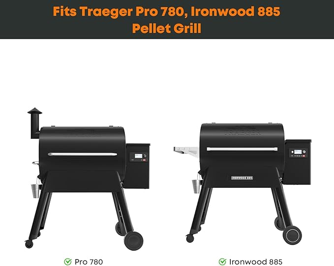 Stanbroil Folding Front Shelf for Traeger Pro 780 Ironwood 885 Pellet Grill, Grill Accessories Replacement for Traeger BAC442 Folding Shelf, Black