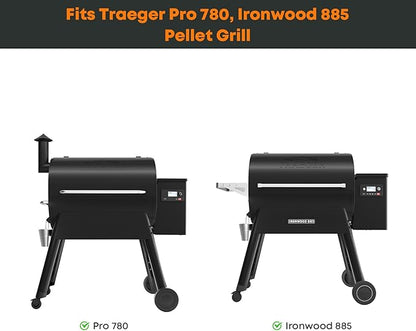 Stanbroil Folding Front Shelf for Traeger Pro 780 Ironwood 885 Pellet Grill, Grill Accessories Replacement for Traeger BAC442 Folding Shelf, Black