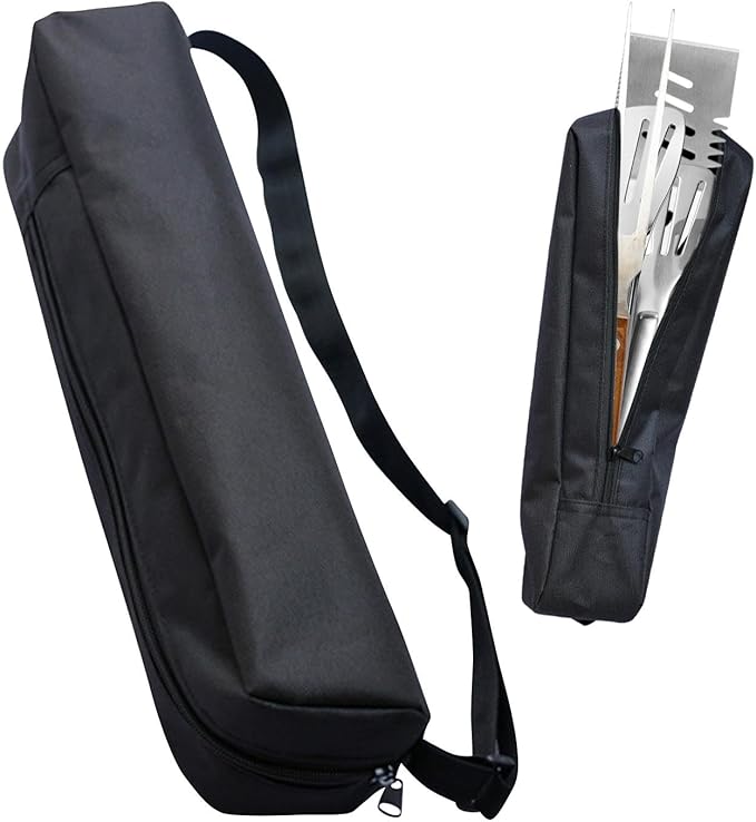 CALIDAKA Grill Storage Bag,BBQ Tool Storage Bag,Oxford Grill Tool Carry Bag，Waterproof BBQ Tools Bag,Grill Tool Storage Bag,Outdoor Grilling Foldable Grill Bag,for Camping Picnic Trip