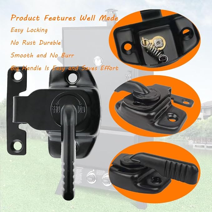 Replacement Smoker Door Latch Kit for Pit Boss 1077,Pro Series II 4,PBV4PS2 Vertical Wood Pellet Electric Smokers