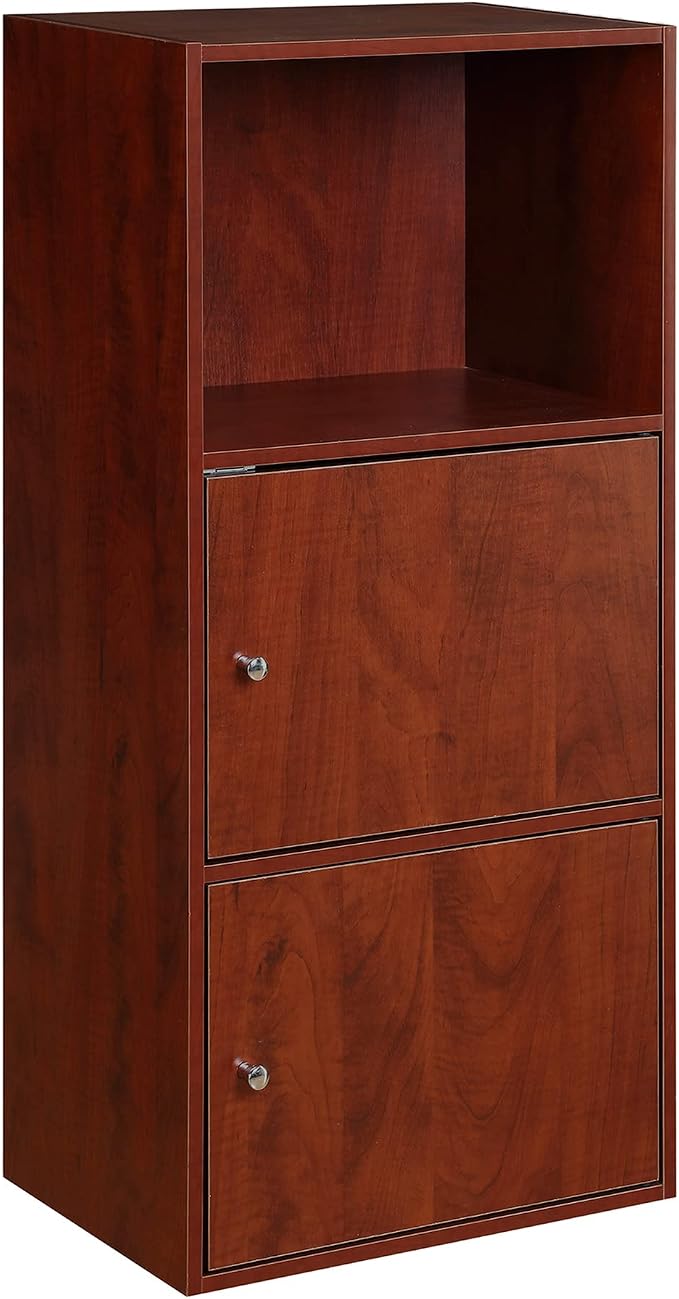 Convenience Concepts Xtra Storage 2 Door Cabinet with Shelf, Cherry