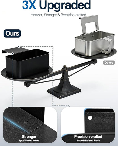 Drip Pan with Silicone Grease Cup Liners for Blackstone, Upgraded Silicone Grease Catcher, Reusable Grease Tray for Old 28" & 36" Blackstone Griddles