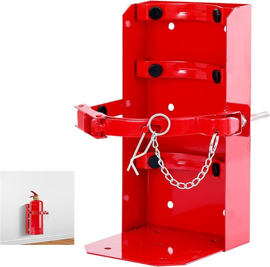 𝙐𝙥𝙜𝙧𝙖𝙙𝙚 Heavy Duty Fire Extinguisher Bracket，Wall Mount Fire Extinguisher Holder-St12 Steel, Fit 20 lb Dry/10 lb CO2 Extinguisher for School Boat Truck Replace amerex 809, 3-Yr Service