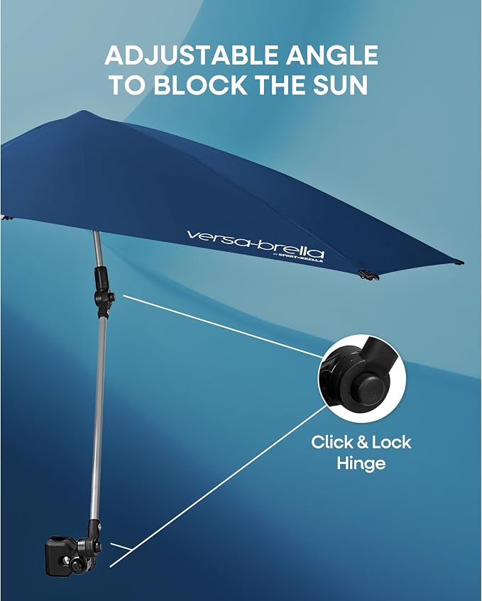 Sport-Brella Versa-Brella SPF 50+ Protection Adjustable Umbrella with Universal Clamp