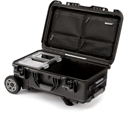 NANUK Trail 30 – 28.5L (7.5-Gallon) Waterproof Storage Box – Wheeled and Modular Cargo Case for Camping, Fishing, Hunting & Outdoor Storage - Dustproof and Impact Resistant (22" x 14" x 9") – Black