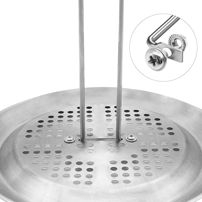Stainless Steel Turkey Fryer Stand Kit,Turkey Chicken Fryer Stand and Hanger Set,suitable for outdoor turkey deep fryers,Turkey Fryer Grill Stainless Steel Accessories With Drip Pan