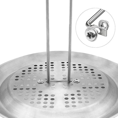 Stainless Steel Turkey Fryer Stand Kit,Turkey Chicken Fryer Stand and Hanger Set,suitable for outdoor turkey deep fryers,Turkey Fryer Grill Stainless Steel Accessories With Drip Pan