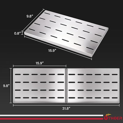 2-Pack Stainless Steel Griddle Warming Rack for Blackstone 36 inch griddles, Easy-Check Fit Accessory for Outdoor Cooking or Use