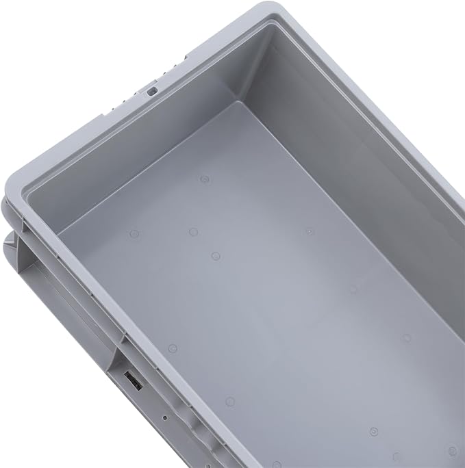 Buckhorn SW4815080201000 Plastic Straight Wall Storage Container Tote, (48-Inch x 15-Inch x 7-1/2-Inch), Light Gray