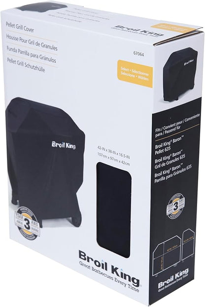 Broil King 67064 Select Fits Baron/Crown Pellet 400 Models Grill Cover, Black