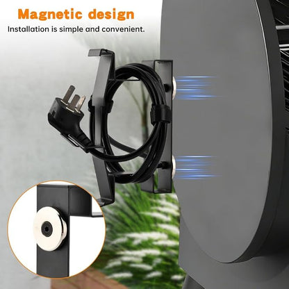 Magnetic Power Cord Organizer for Traeg Pellet Smoker Grill Cord Organizer | Metal Cord Wrap Holder for Pellet Grill Electric Smoker, Magnetic Cord Holder Cable Organizer with Hook and 6 Cable Ties