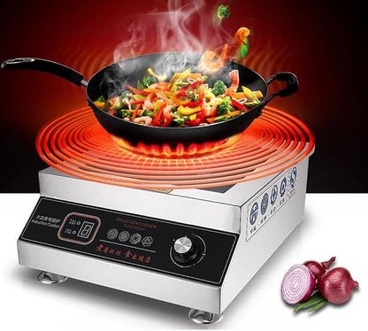 110V 5000W Electric Wok Burner Stove Commercial Induction Cooker Cooktop Household
