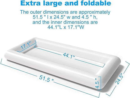 Jasonwell Inflatable Serving Bars Ice Buffet Salad Serving Trays Food Drink Holder Cooler Containers Indoor Outdoor BBQ Picnic Pool Party Supplies Beach Luau Hawaiian Tropical Cooler