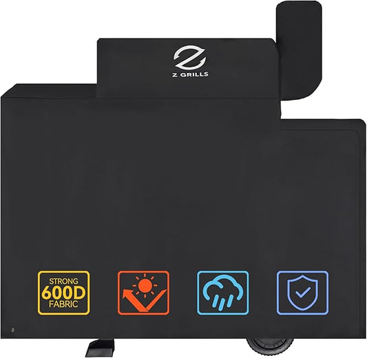 Z GRILLS Pellet Grill Cover 55 Inch | Official Genuine | Upgraded 600D Polyester Fabric, Heavy Duty, Weather Resistant, Waterproof Full Length Grill Cover for 1000 Series Pellet Smoker