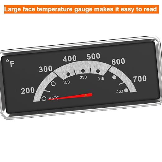 BBQ Future 3.6" Temperature Gauge Replacement for Nexgril 720-0898 720-0830A 720-0882A, Stainless Steel Grill Thermometer for Kenmore 148.23683310 146.23673310 119.16144210 139.34172410 119.16145210