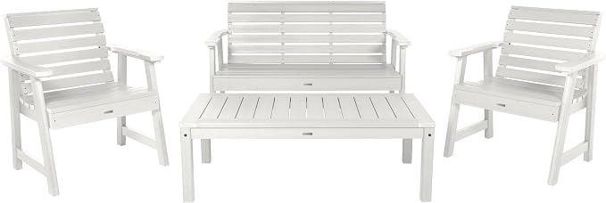 Highwood AD-KITBENW41-WHE The Weatherly Collection 4pc Garden Set, White
