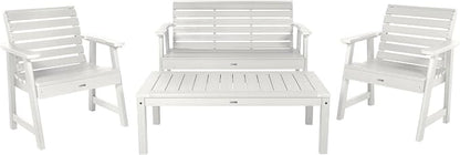 Highwood AD-KITBENW41-WHE The Weatherly Collection 4pc Garden Set, White
