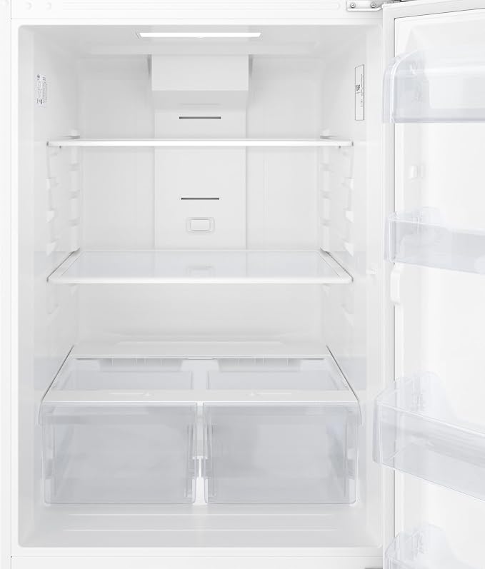 KoolMore 30 Inch 18 Cu Ft Top Freezer Refrigerator, White, Freestanding Full Size Fridge Freezer for Home Kitchen or Garage
