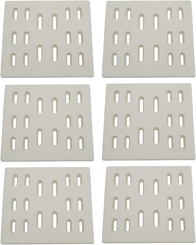 Parts DF101 (8" x 7.25", 6pk) Replacement Ceramic Radiant Flame Tamer, Heat Plate for Bakers and Chefs, Fiesta, Grand Hall Y0005XC, Member's Mark, SAMS & Turbo Gas Grill Models