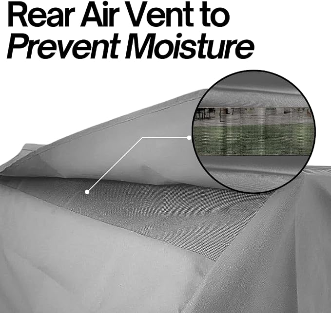 Formosa Covers Heavy Duty 56 Inch Built-in Grill Cover - Outoor Gas Grill Cover, Waterproof Vinyl + Cotton-Lined, Peel and Stick Fasteners 56" L x 30" D x 16" H Vinyl Grey