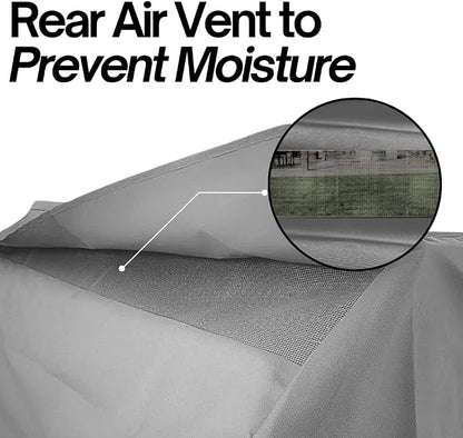 Formosa Covers Heavy Duty 56 Inch Built-in Grill Cover - Outoor Gas Grill Cover, Waterproof Vinyl + Cotton-Lined, Peel and Stick Fasteners 56" L x 30" D x 16" H Vinyl Grey