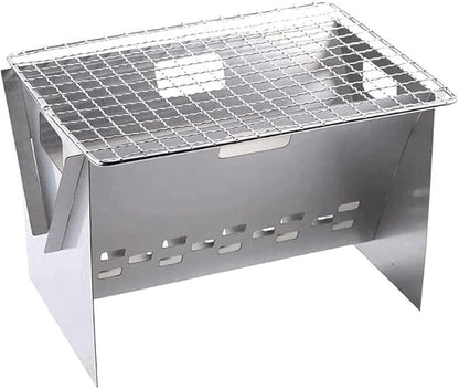 Outdoor Charcoal Grill Small Charcoal Grill Stainless Steel Outdoor Folding Portable Barbecue Grill Tools For Camping Picnic BBQ Grill Barbecue Grill