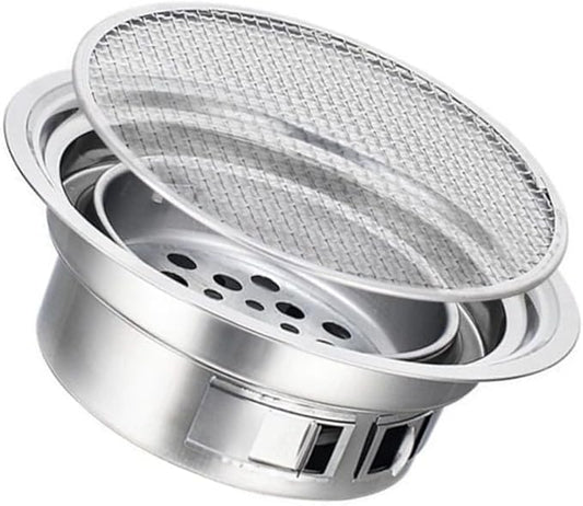 BESPORTBLE Portable Korean Charcoal Grill for Outdoor BBQ Stainless Steel Mini Grilling Stove Easy Setup for Camping and Picnics