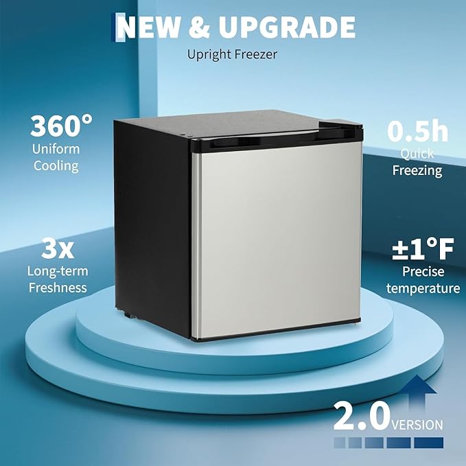 Mini Fridge with Freezer 1.7 Cu.Ft. Single Door Compact Fridge Adjustable Thermostat,Removable Glass Shelves,Ideal for Compact Spaces Bedroom Dorm,Silver