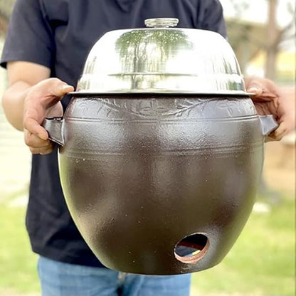 Charcoal Jar Barbecue Grill Smoked Pork Belly Roast Smoked BBQ Camping grill 12.9x11.8inch