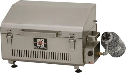 Solaire SOL-IR17BWR Portable Infrared Propane Gas Grill with Warming Rack, Stainless Steel, with Carrying Bag