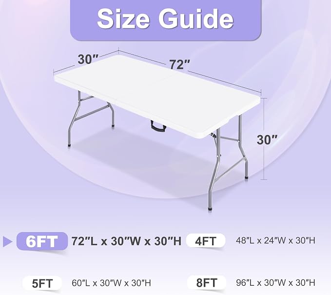ABCCANOPY 6FT Spandex Table Cover, Stretch Fitted Tablecloth, Light Green | Rectangular Tight, Fitted, Washable and Wrinkle Resistant Table Protector for Wedding, Banquet,Birthday, Party, Event