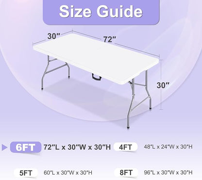 ABCCANOPY 6FT Spandex Table Cover, Stretch Fitted Tablecloth, Light Green | Rectangular Tight, Fitted, Washable and Wrinkle Resistant Table Protector for Wedding, Banquet,Birthday, Party, Event