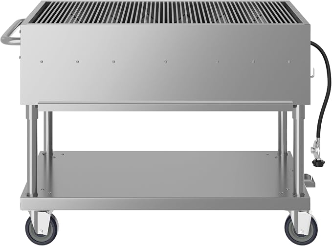 48 in. Commercial Mobile Outdoor Grill Stainless Steel, ETL Listed in Stainless-Steel (KM-CGM-48)