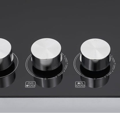 DYNAMI 5-Burner Electric Cooktop,Electric Ceramic Stove Top,Countertop/Built-in Stove w/5 Power Levels & Timer,Overheat Protection,Waterproof and Oil-resistant Microcrystalline Panel,No Plug