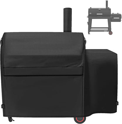 Grill Cover for Nexgrill Oakford 1150 Reverse Flow Offset Smoker Charcoal Grill, Waterproof UV Resistant Nexgrill Oakford 1150 Pro Grill 810-0071 Cover, 600D Heavy Duty