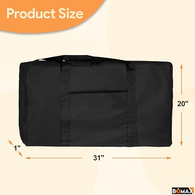 BQMAX Griddle Carry Bag for Camp Chef Griddle SG90 FG26 CGG24B, Heavy Duty 600D Polyester Zipper Griddle Bag, 16" x 24" Extra Large Griddle Bag for Camping Chef Accessories
