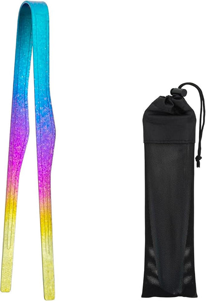 TiTo Titanium Grill Tongs Kitchen BBQ Tongs for Camping Outdoor Cooking Salad Steak Food Buffet Clip Grill Accessories (Small, Colorful)