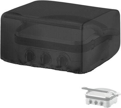 Panini Press Cover for Cuisinart Panini Press GR-4NP1 | Waterproof Sandwich Maker Cover Indoor Grill 5-in-1 Stainless Steel Griddler Covers - 14" L×13" W×7" H, Black