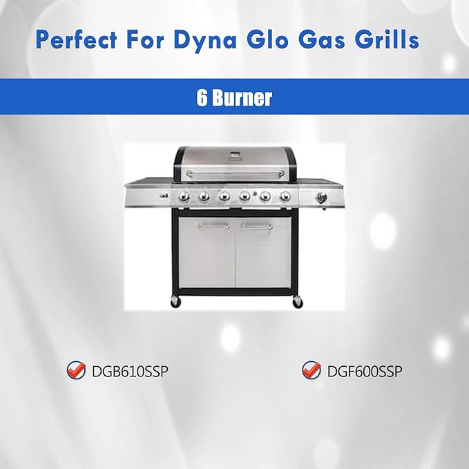 70-01-296 DGB610SSP Grates Replacement Parts for Dyna Glo DGB610SSP DGF600SSP Grill Grates Cast Iron Cooking Grate Dyna-glo Gas Grill 6 Burner Dyna Glo Grill Replacement Parts 3pcs