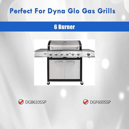 70-01-296 DGB610SSP Grates Replacement Parts for Dyna Glo DGB610SSP DGF600SSP Grill Grates Cast Iron Cooking Grate Dyna-glo Gas Grill 6 Burner Dyna Glo Grill Replacement Parts 3pcs