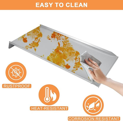 BCA006 Drip Tray Heat Baffle & BAC410 Liners Kit for Traeger Drip Pan Grill Replacement Parts Pro SER 34 Accessories, Eastwood 34, Texas Elite 34, Texas Elite, Limited Edition, Texas Pro,BBQ075 BBQ100